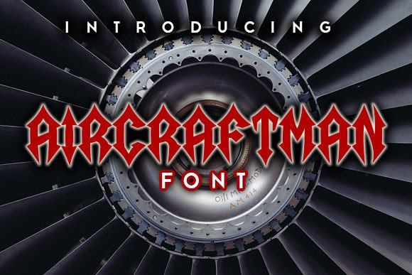 Aircraftman: The Edgy Gothic Font for Bold Design