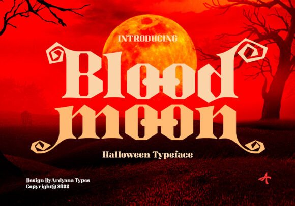 Blood Moon Typeface: Capturing Halloween's Eerie Elegance