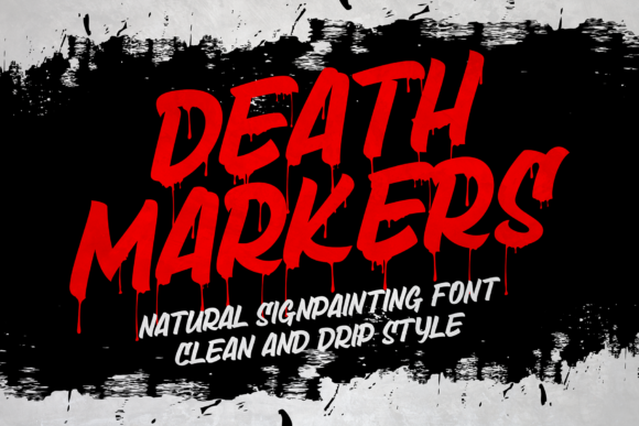 Death Markers: A Brush Font for Halloween and Horror Design