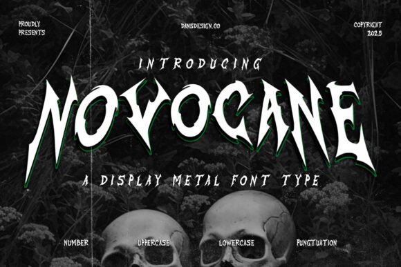 Novocane: The Horror Metal Display Font That Commands Attention