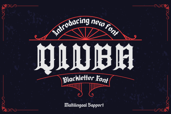 Qiuba: The Gothic Display Font That Commands Attention