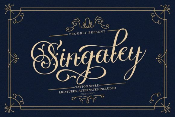 Singaley: The Tattoo Style Font for Modern Branding