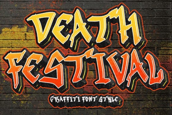 Unleash Bold Energy with the Death Festival Graffiti Typeface