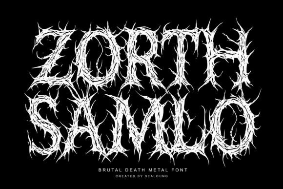 Zorth Samlo: A Brutal Death Metal Font for Unforgettable Design